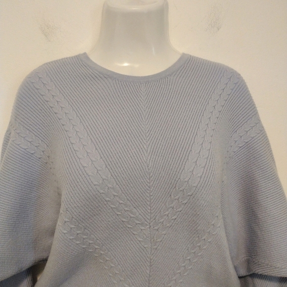 Tahari - Dolman Sleeves Rin-Knit Crew Sweater - Picture 2 of 15